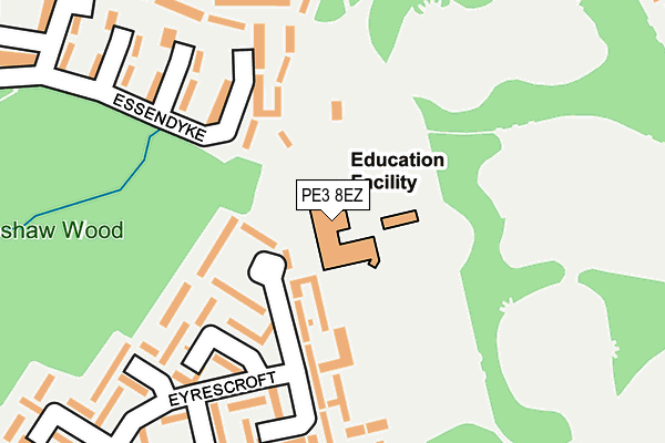 PE3 8EZ map - OS OpenMap – Local (Ordnance Survey) PE3 8EZ map - OS OpenMap – Local (Ordnance Survey)