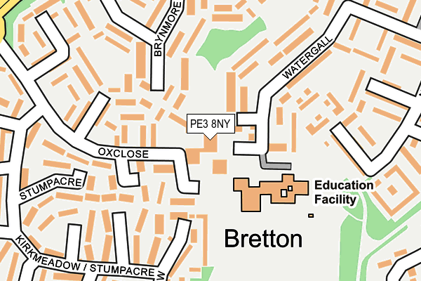 PE3 8NY map - OS OpenMap – Local (Ordnance Survey) PE3 8NY map - OS OpenMap – Local (Ordnance Survey)