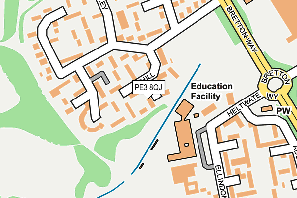 PE3 8QJ map - OS OpenMap – Local (Ordnance Survey) PE3 8QJ map - OS OpenMap – Local (Ordnance Survey)