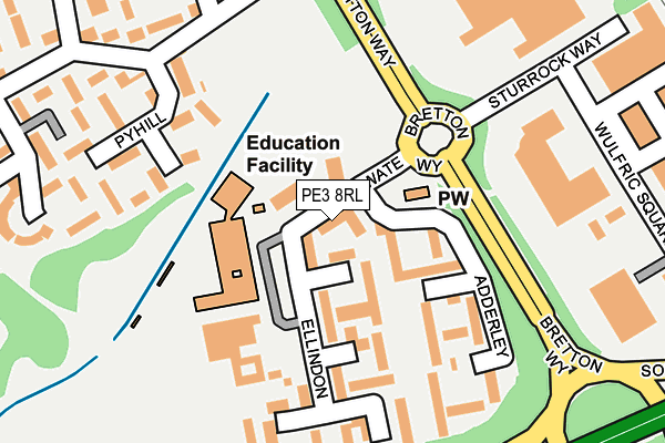 PE3 8RL map - OS OpenMap – Local (Ordnance Survey) PE3 8RL map - OS OpenMap – Local (Ordnance Survey)