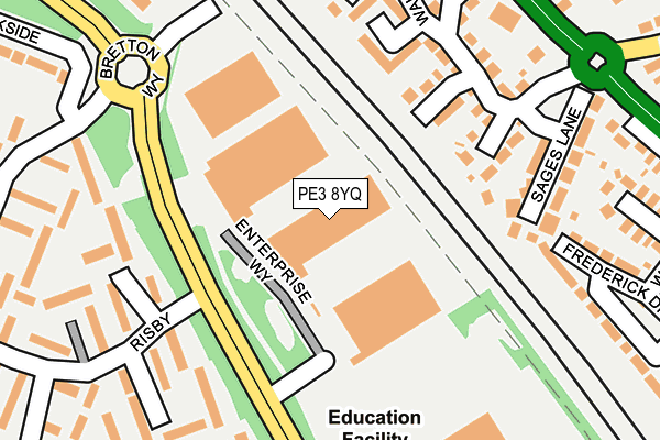 PE3 8YQ map - OS OpenMap – Local (Ordnance Survey) PE3 8YQ map - OS OpenMap – Local (Ordnance Survey)
