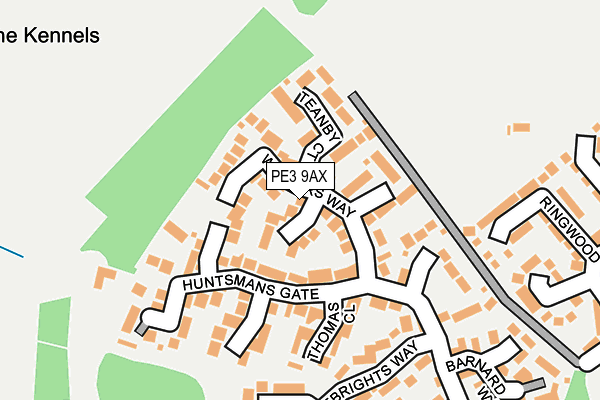 PE3 9AX map - OS OpenMap – Local (Ordnance Survey) PE3 9AX map - OS OpenMap – Local (Ordnance Survey)