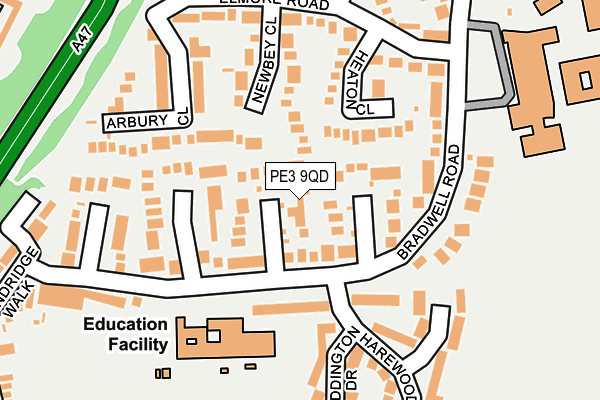 PE3 9QD map - OS OpenMap – Local (Ordnance Survey) PE3 9QD map - OS OpenMap – Local (Ordnance Survey)