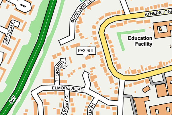 PE3 9UL map - OS OpenMap – Local (Ordnance Survey) PE3 9UL map - OS OpenMap – Local (Ordnance Survey)