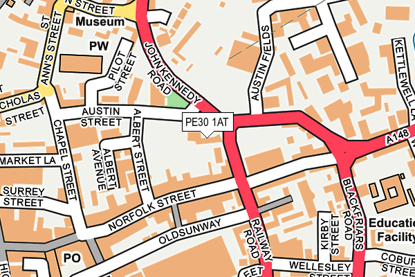 PE30 1AT map - OS OpenMap – Local (Ordnance Survey) PE30 1AT map - OS OpenMap – Local (Ordnance Survey)