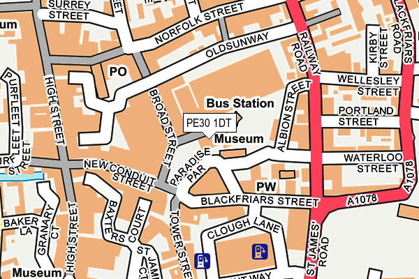 PE30 1DT map - OS OpenMap – Local (Ordnance Survey) PE30 1DT map - OS OpenMap – Local (Ordnance Survey)