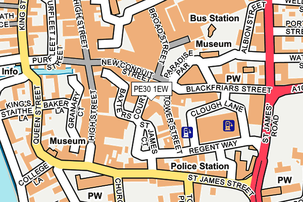 PE30 1EW map - OS OpenMap – Local (Ordnance Survey) PE30 1EW map - OS OpenMap – Local (Ordnance Survey)