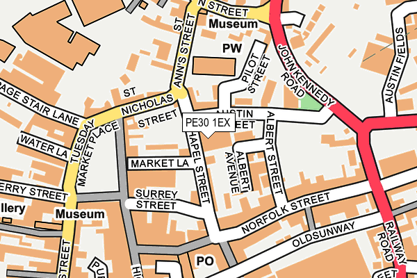 PE30 1EX map - OS OpenMap – Local (Ordnance Survey) PE30 1EX map - OS OpenMap – Local (Ordnance Survey)