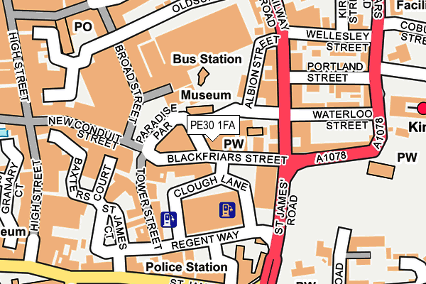 PE30 1FA map - OS OpenMap – Local (Ordnance Survey) PE30 1FA map - OS OpenMap – Local (Ordnance Survey)