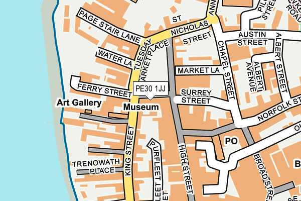 PE30 1JJ map - OS OpenMap – Local (Ordnance Survey)