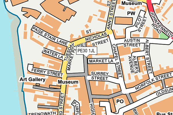 PE30 1JL map - OS OpenMap – Local (Ordnance Survey)