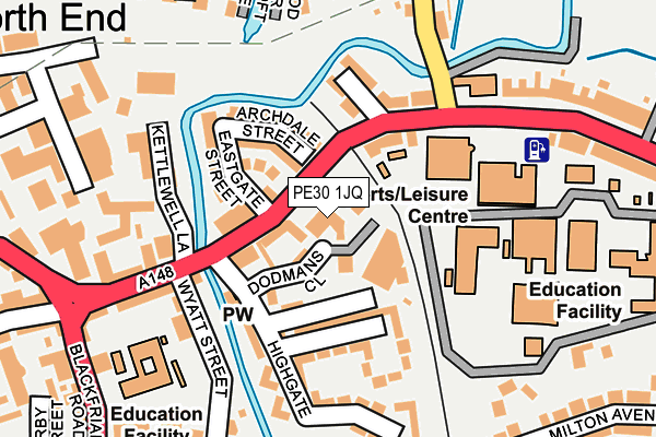 PE30 1JQ map - OS OpenMap – Local (Ordnance Survey) PE30 1JQ map - OS OpenMap – Local (Ordnance Survey)