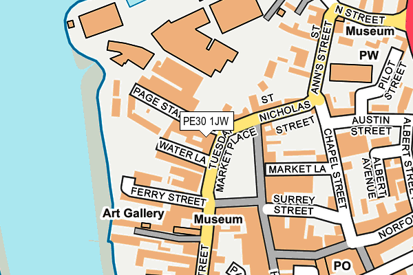 PE30 1JW map - OS OpenMap – Local (Ordnance Survey) PE30 1JW map - OS OpenMap – Local (Ordnance Survey)