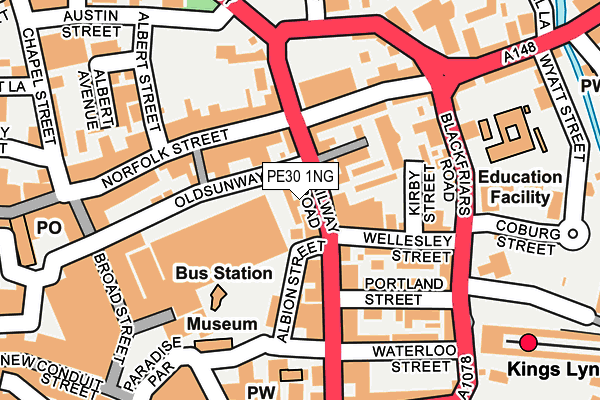 PE30 1NG map - OS OpenMap – Local (Ordnance Survey) PE30 1NG map - OS OpenMap – Local (Ordnance Survey)