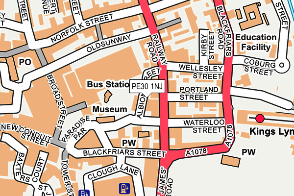 PE30 1NJ map - OS OpenMap – Local (Ordnance Survey) PE30 1NJ map - OS OpenMap – Local (Ordnance Survey)