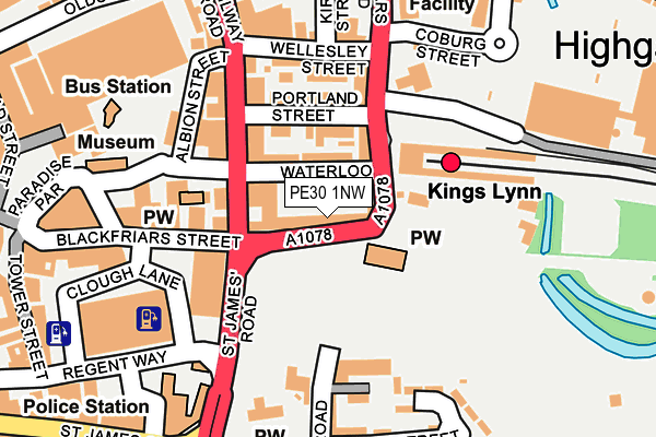 PE30 1NW map - OS OpenMap – Local (Ordnance Survey) PE30 1NW map - OS OpenMap – Local (Ordnance Survey)