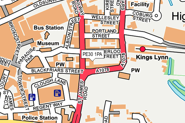 PE30 1PA map - OS OpenMap – Local (Ordnance Survey) PE30 1PA map - OS OpenMap – Local (Ordnance Survey)