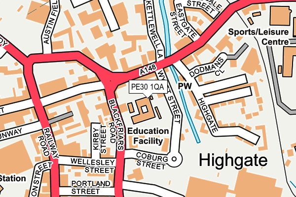 PE30 1QA map - OS OpenMap – Local (Ordnance Survey) PE30 1QA map - OS OpenMap – Local (Ordnance Survey)