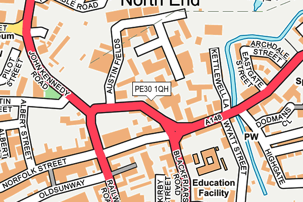 PE30 1QH map - OS OpenMap – Local (Ordnance Survey) PE30 1QH map - OS OpenMap – Local (Ordnance Survey)