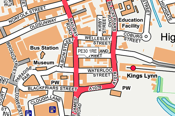 PE30 1RE map - OS OpenMap – Local (Ordnance Survey) PE30 1RE map - OS OpenMap – Local (Ordnance Survey)