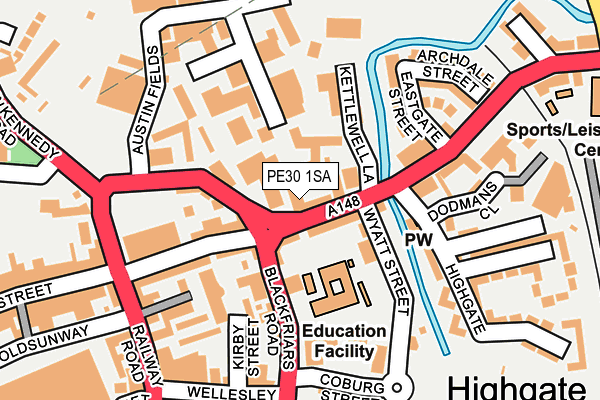 PE30 1SA map - OS OpenMap – Local (Ordnance Survey) PE30 1SA map - OS OpenMap – Local (Ordnance Survey)