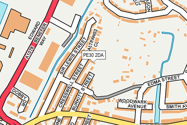 PE30 2DA map - OS OpenMap – Local (Ordnance Survey) PE30 2DA map - OS OpenMap – Local (Ordnance Survey)
