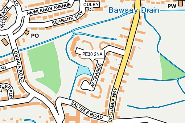 PE30 2NA map - OS OpenMap – Local (Ordnance Survey) PE30 2NA map - OS OpenMap – Local (Ordnance Survey)
