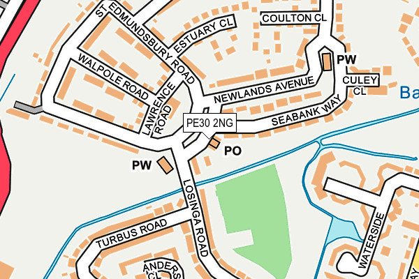 PE30 2NG map - OS OpenMap – Local (Ordnance Survey) PE30 2NG map - OS OpenMap – Local (Ordnance Survey)