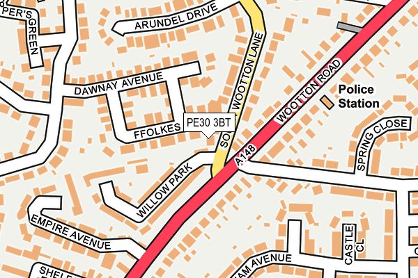 PE30 3BT map - OS OpenMap – Local (Ordnance Survey) PE30 3BT map - OS OpenMap – Local (Ordnance Survey)