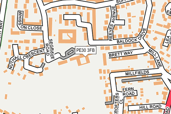 PE30 3FB map - OS OpenMap – Local (Ordnance Survey) PE30 3FB map - OS OpenMap – Local (Ordnance Survey)