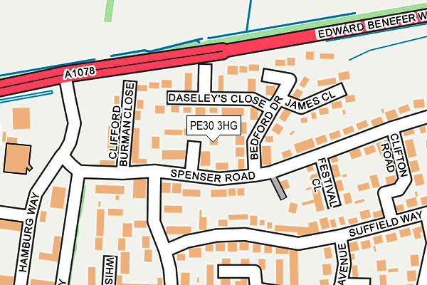 PE30 3HG map - OS OpenMap – Local (Ordnance Survey) PE30 3HG map - OS OpenMap – Local (Ordnance Survey)