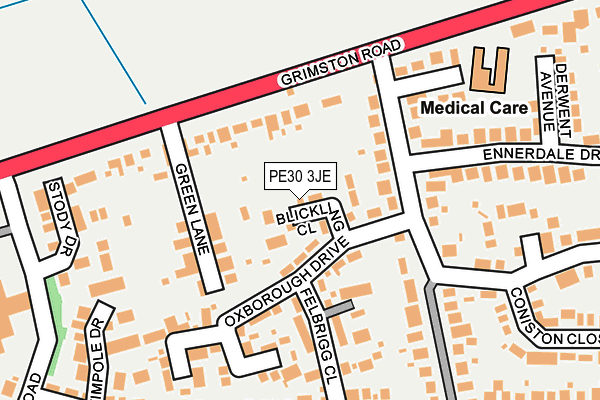 PE30 3JE map - OS OpenMap – Local (Ordnance Survey) PE30 3JE map - OS OpenMap – Local (Ordnance Survey)