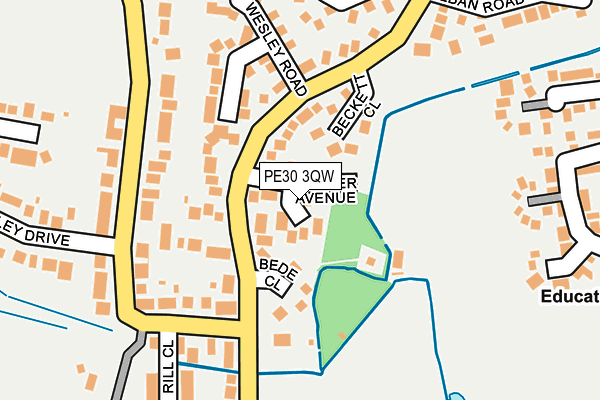 PE30 3QW map - OS OpenMap – Local (Ordnance Survey) PE30 3QW map - OS OpenMap – Local (Ordnance Survey)