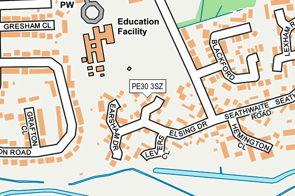 PE30 3SZ map - OS OpenMap – Local (Ordnance Survey)