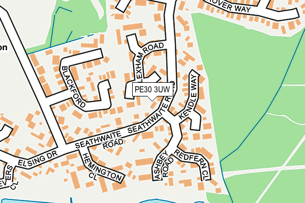 PE30 3UW map - OS OpenMap – Local (Ordnance Survey) PE30 3UW map - OS OpenMap – Local (Ordnance Survey)
