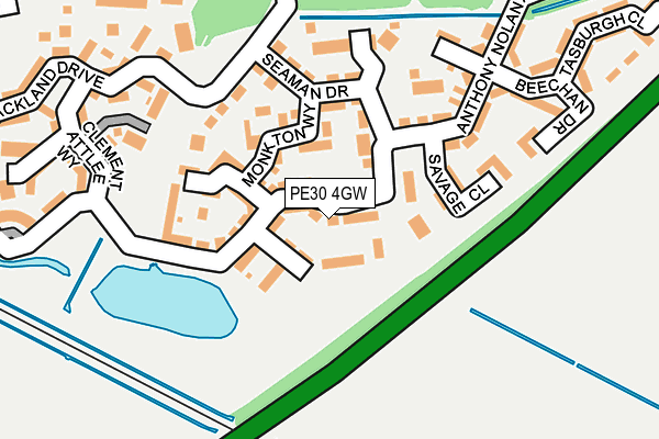 PE30 4GW map - OS OpenMap – Local (Ordnance Survey) PE30 4GW map - OS OpenMap – Local (Ordnance Survey)