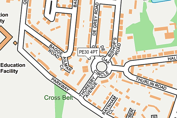 PE30 4PT map - OS OpenMap – Local (Ordnance Survey) PE30 4PT map - OS OpenMap – Local (Ordnance Survey)