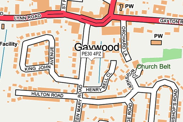 PE30 4PZ map - OS OpenMap – Local (Ordnance Survey) PE30 4PZ map - OS OpenMap – Local (Ordnance Survey)