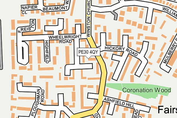 PE30 4QY map - OS OpenMap – Local (Ordnance Survey) PE30 4QY map - OS OpenMap – Local (Ordnance Survey)
