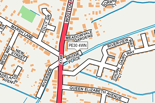 PE30 4WN map - OS OpenMap – Local (Ordnance Survey) PE30 4WN map - OS OpenMap – Local (Ordnance Survey)