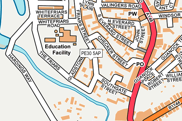 PE30 5AP map - OS OpenMap – Local (Ordnance Survey) PE30 5AP map - OS OpenMap – Local (Ordnance Survey)