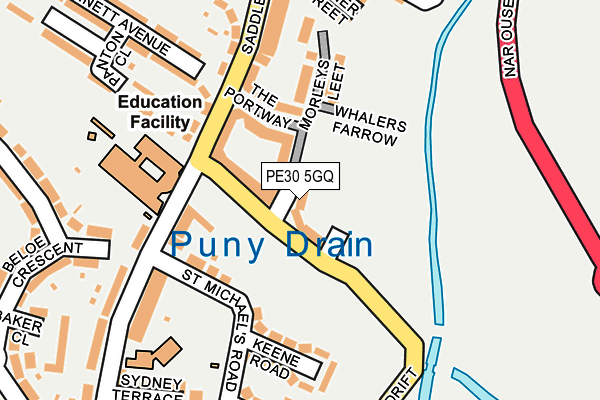 PE30 5GQ map - OS OpenMap – Local (Ordnance Survey) PE30 5GQ map - OS OpenMap – Local (Ordnance Survey)