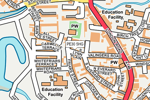 PE30 5HG map - OS OpenMap – Local (Ordnance Survey) PE30 5HG map - OS OpenMap – Local (Ordnance Survey)