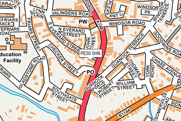PE30 5HN map - OS OpenMap – Local (Ordnance Survey)