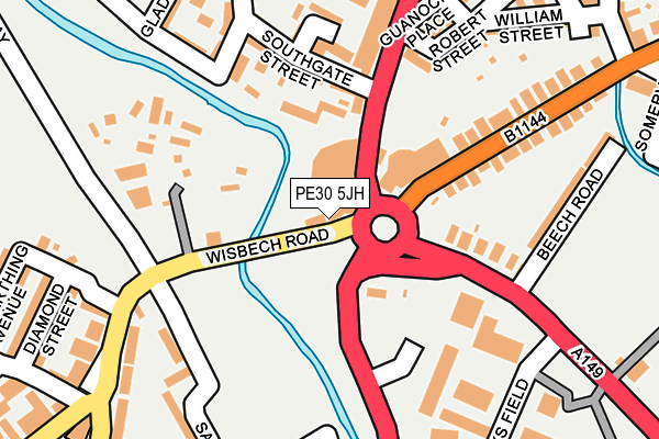 PE30 5JH map - OS OpenMap – Local (Ordnance Survey) PE30 5JH map - OS OpenMap – Local (Ordnance Survey)