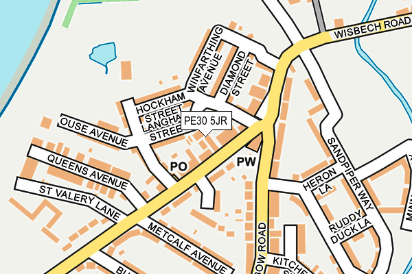 PE30 5JR map - OS OpenMap – Local (Ordnance Survey) PE30 5JR map - OS OpenMap – Local (Ordnance Survey)