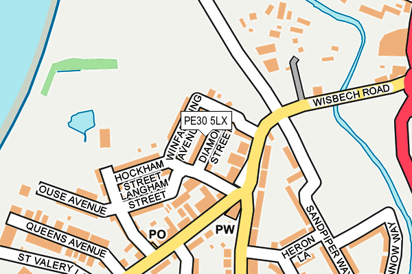 PE30 5LX map - OS OpenMap – Local (Ordnance Survey) PE30 5LX map - OS OpenMap – Local (Ordnance Survey)