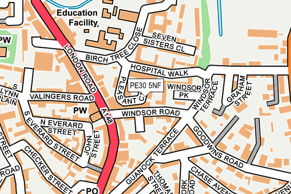 PE30 5NF map - OS OpenMap – Local (Ordnance Survey) PE30 5NF map - OS OpenMap – Local (Ordnance Survey)