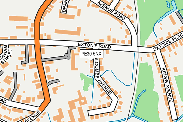 PE30 5NX map - OS OpenMap – Local (Ordnance Survey) PE30 5NX map - OS OpenMap – Local (Ordnance Survey)