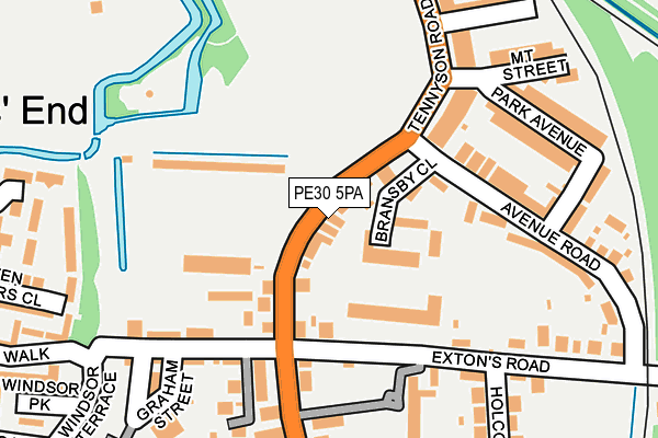 PE30 5PA map - OS OpenMap – Local (Ordnance Survey) PE30 5PA map - OS OpenMap – Local (Ordnance Survey)